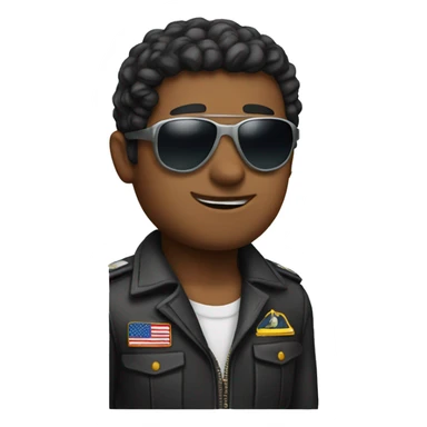 Pilot with sunglasses sticker