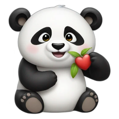 Panda kiss you sticker