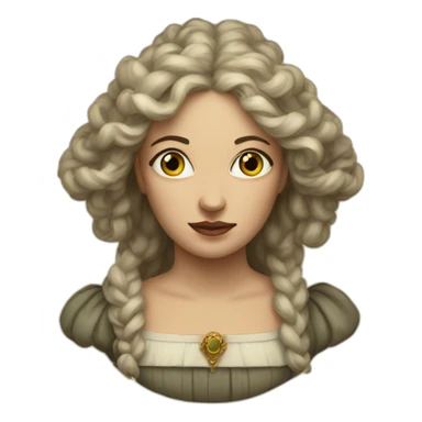 a Renaissance woman 3 eyes sticker