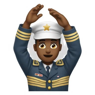 salute with two hands sticker