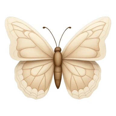 beige butterfly flying away sticker