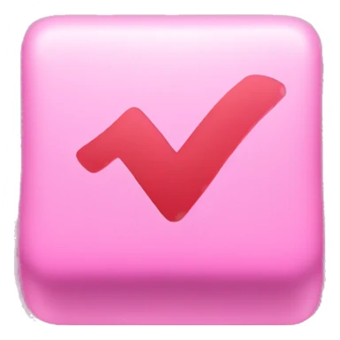 Pink checkmark sticker