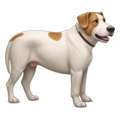 Chien sur hippopotame sticker