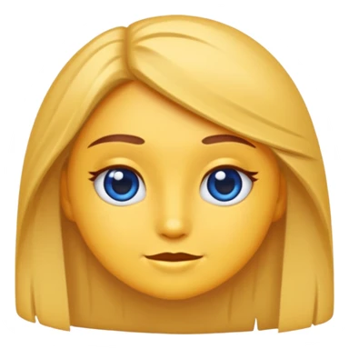 Un emoji myrtille féminin avec des cils  sticker