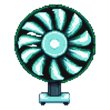 oscillating fan with spinning blades sticker