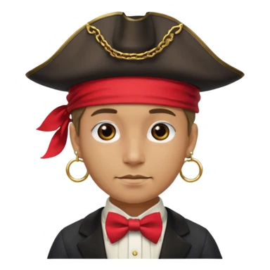 pirate with bow tie sticker