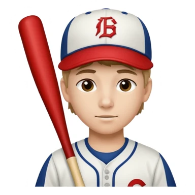 Teenage baseball player sticker