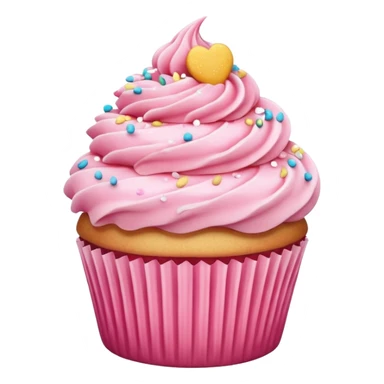 Cupcake with pink icing sticker