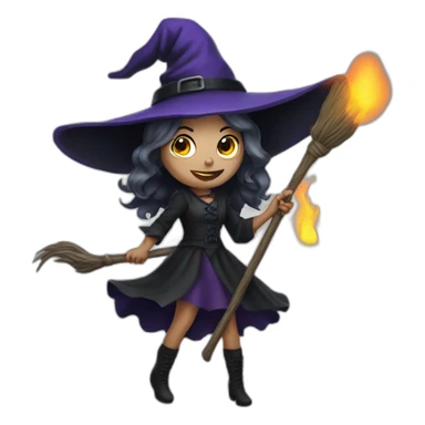 horror witch sticker