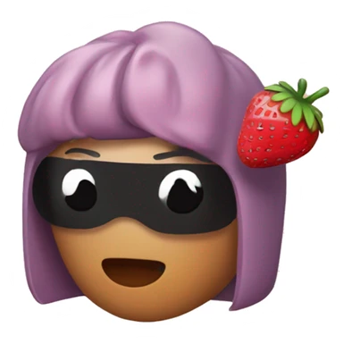 Boba with strawberry  sticker