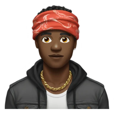KSI with bandana sticker