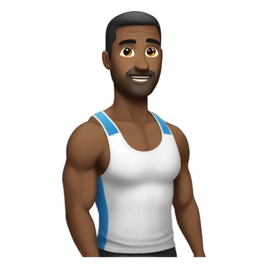 Man at the gym  sticker