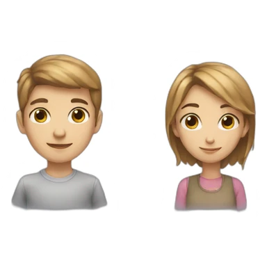 Boy ans girl sticker