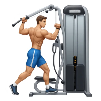 side-view man cable-machine tricep-pushdown sticker