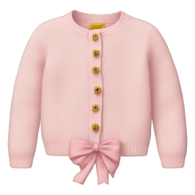 Baby pink cardigan with bow  sticker
