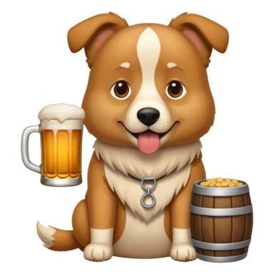 Ein Hund der talahon ist und Bier trinkt sticker