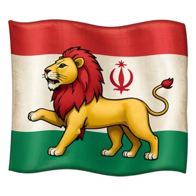 پرچم شیر و خورشید ایران رنگ اول سبز رنگ دوم سفید رنگ سوم قرمز sticker