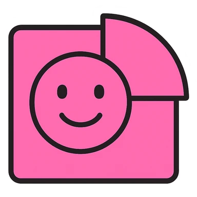 emoji chart in pink, modern style sticker
