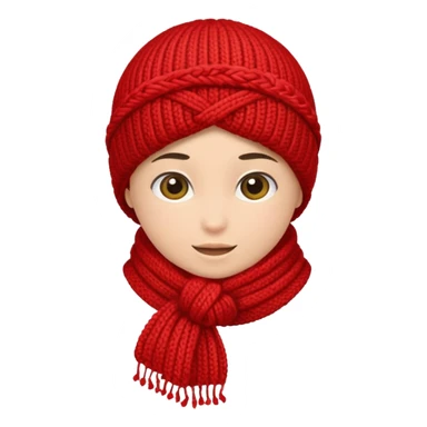 Red scarf sticker