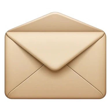 Beige mail icon sticker