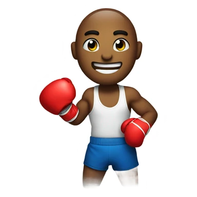 Emoji with heart eyes and boxing sticker