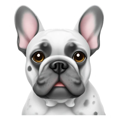 French Bulldog grey with white speckles sticker