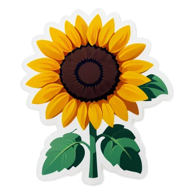 Sunflower sticker