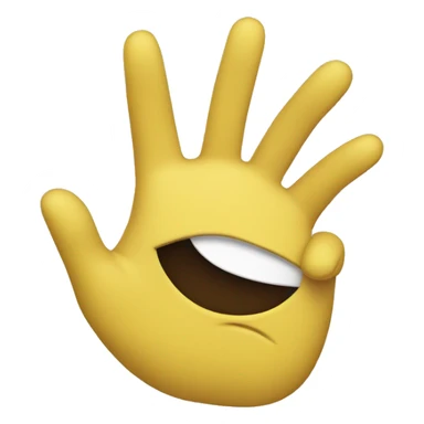 yellow emoji with side hand 🫱 with one eyebrow raised sticker