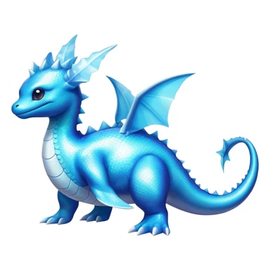 Shiny Exotic Colorful epic Lapras-Salamence-Vaporeon-Fakémon-hybrid-creature (full body)  sticker