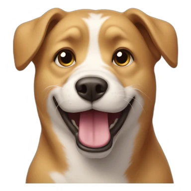 dog wide open mouth sticker