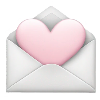 white envelope with a light pink heart sticker