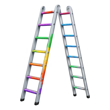 Metal ladder with paint splatters sticker