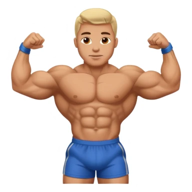 body builder man sticker