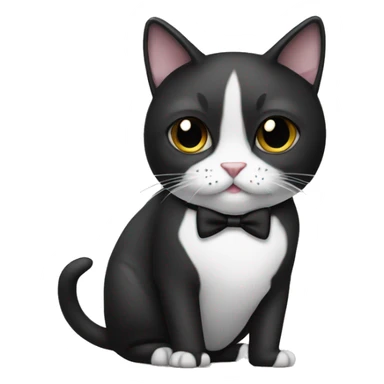 Tuxedo cat with mustache  sticker