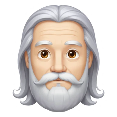 God, man with long grey hair, white beard and mustache, divine appearance sticker