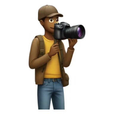 street photographer with camera sticker