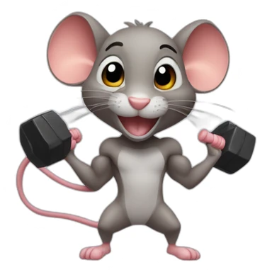 Gym mouse flexing sticker