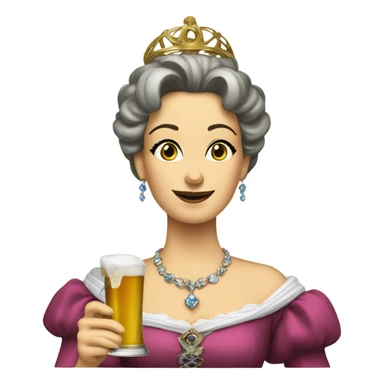 Empress sissi doing a beer bong sticker