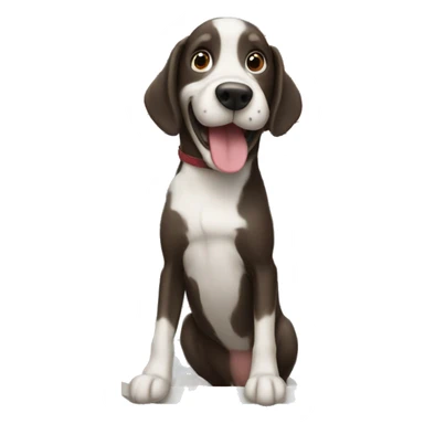 Dog smiling on top of a house sticker