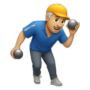 petanque player sticker