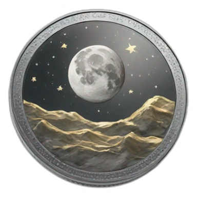 to the moon coin sticker