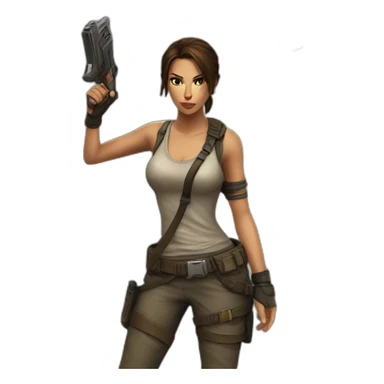 Lara croft sticker