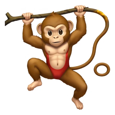 monkey climbing sticker