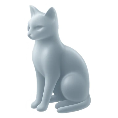 cat with elegant pose, frosted glass look, subtle reflections, matte glass style sticker