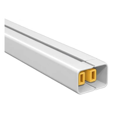 Cable duct, very narrow, white, plastic, square, long  sticker