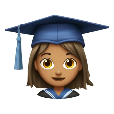 Cara de niña buena graduada sticker