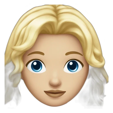 Blonde girl in bikini blue eyes sticker