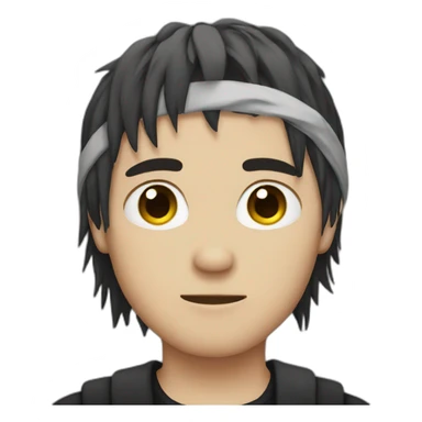 Emo boy with headband sticker