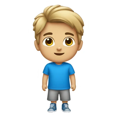 Niño con camiseta azul sticker