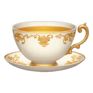 Fancy teacup sticker